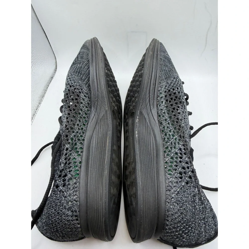 Nike Flyknit Racer Triple Black Running Shoes 526628-009 Mens 5 Womens 6.5